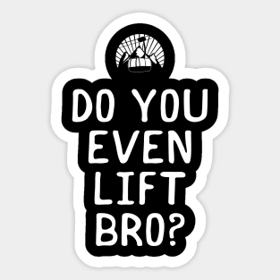 Funny Snowboarding Do You Even Lift Bro? Ski Lift Sticker